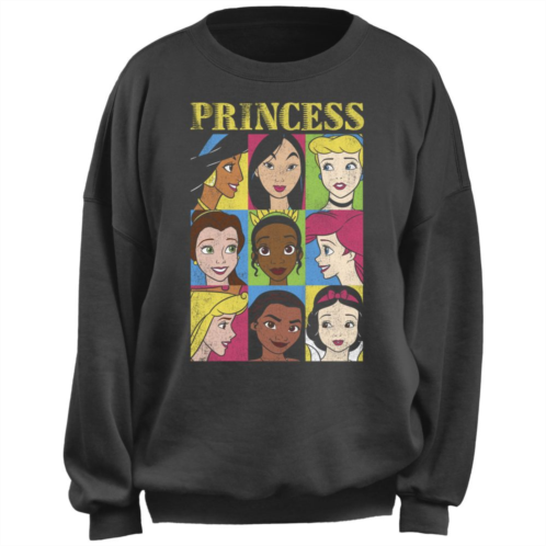 Licensed Character Disney Princesses Princess Nine Distressed Boxes Juniors Fleece Pullover