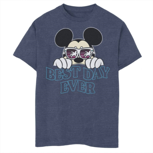 Licensed Character Disneys Mickey Mouse Boys 8-20 Best Day Ever Graphic Tee