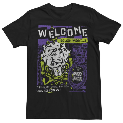 Licensed Character Mens The Haunted Mansion Welcome Foolish Mortals Graphic Tee