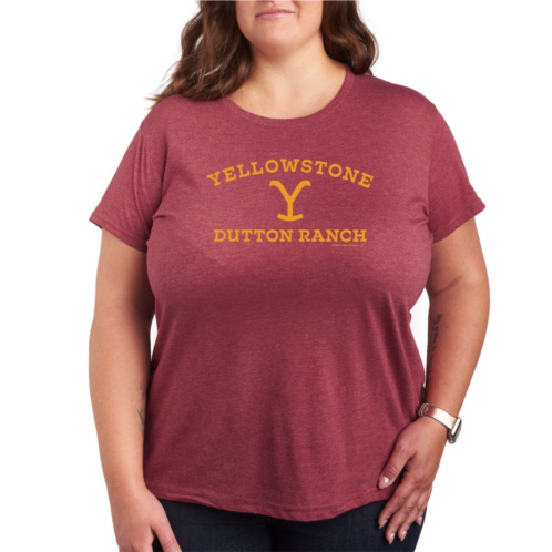 Licensed Character Plus Yellowstone Y Dutton Ranch Logo Graphic Tee