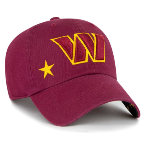 Unbranded Womens 47 Burgundy Washington Commanders Confetti Icon Clean Up Adjustable Hat