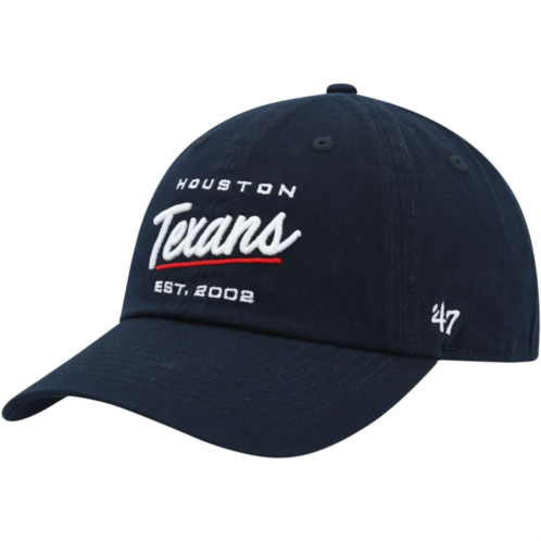 Unbranded Womens 47 Navy Houston Texans Sidney Clean Up Adjustable Hat