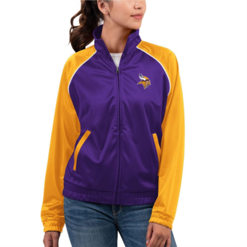 Womens G-III 4Her by Carl Banks Purple Minnesota Vikings Showup Fashion Dolman Full-Zip Track Jacket