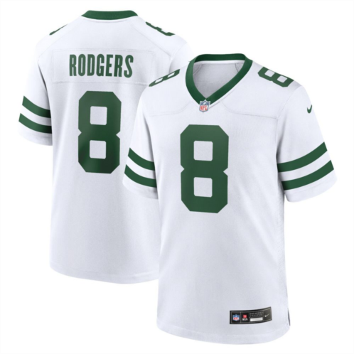 Mens Nike Aaron Rodgers White New York Jets Legacy Player Game Jersey