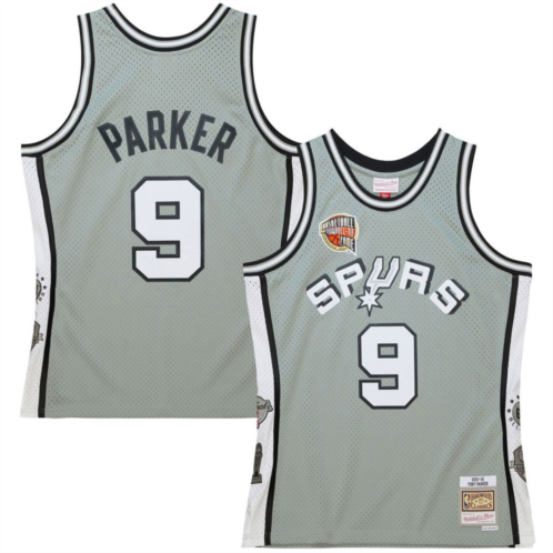 Unbranded Unisex Mitchell & Ness Tony Parker Gray San Antonio Spurs Hall of Fame Class of 2023 Throwback Swingman Jersey
