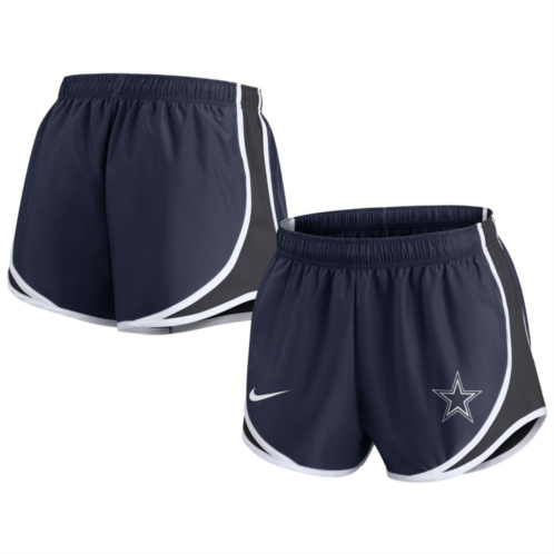 Womens Nike Navy Dallas Cowboys Plus Size Tempo Shorts