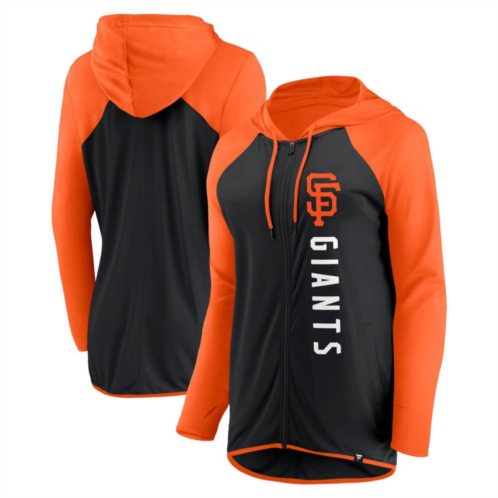 Womens Fanatics Branded Black/Orange San Francisco Giants Forever Fan Full-Zip Hoodie Jacket