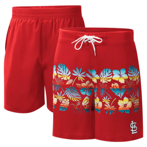 Mens G-III Sports by Carl Banks Red St. Louis Cardinals Breeze Volley Swim Shorts