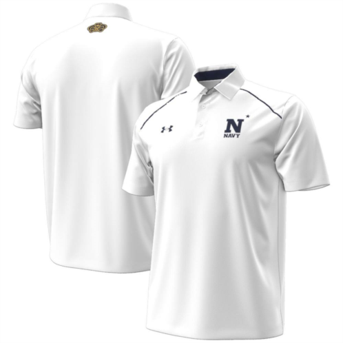Mens Under Armour White Navy Midshipmen 2023 Aer Lingus College Football Classic Polo