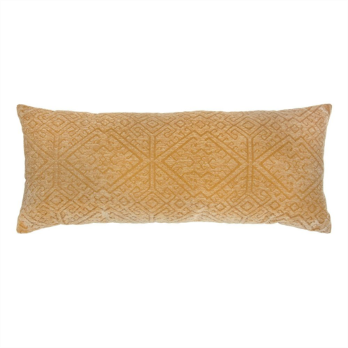Sonoma Goods For Life Ochre Velvet Geo 14 x 35 Pillow