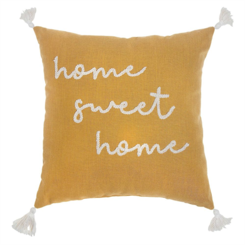 Sonoma Goods For Life Yellow Home Sweet Home 20 x 20 Pillow