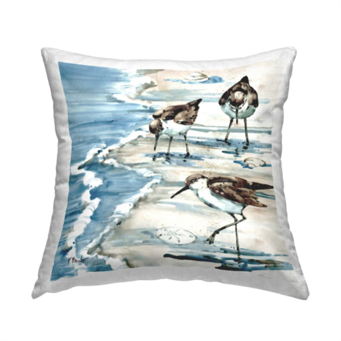 Stupell Home Decor Sandpipers & Seashells Coastal Throw Pillow