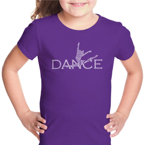 LA Pop Art Dancer - Girls Word Art T-shirt
