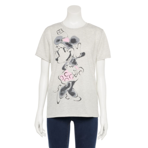 Unbranded Disneys Minnie Mouse Womens Watercolors Graphic Tee