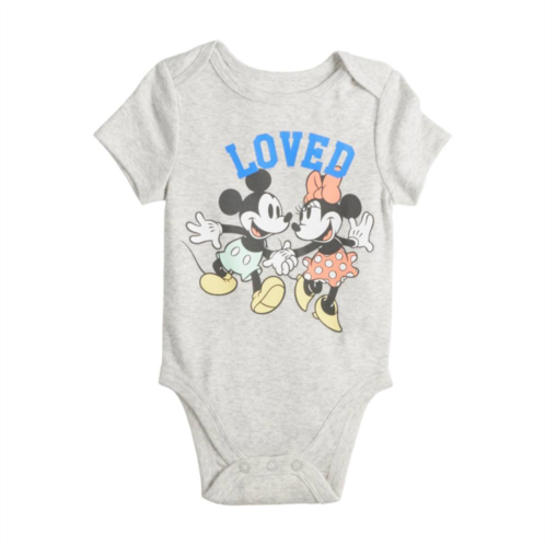 Disneys Minnie & Mickey Mouse Baby Jumping Beans Bodysuit