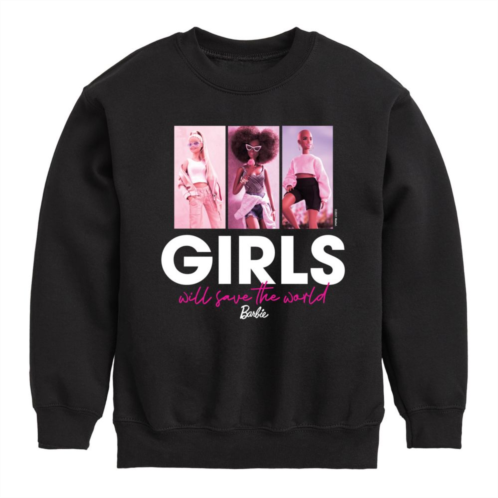 Licensed Character Girls 7-16 Barbie Girls Will Save The World Fleece Sweatshirt