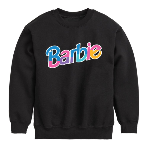 Licensed Character Girls 7-16 Barbie Dollhouse Logo Crew Fleece Sweatshirt