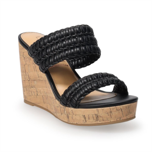 LC Lauren Conrad Quinella Womens Platform Wedge Sandals