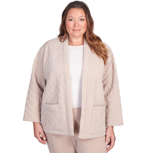 Plus Size Alfred Dunner Quilted Chenille Corduroy Jacket