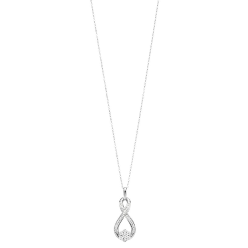 Diamond Brilliance 1/4 Carat T.W. Lab-Created Diamond Flower Pendant Necklace