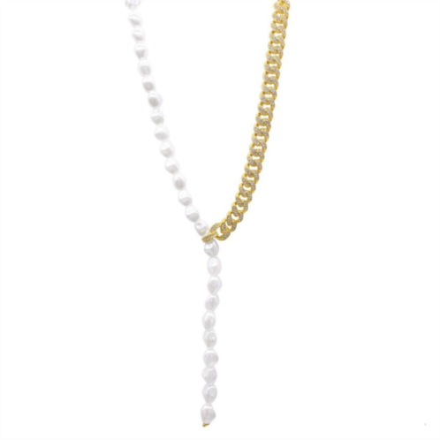 Adornia 14k Gold Plated Cultured Freshwater Pearl Necklace