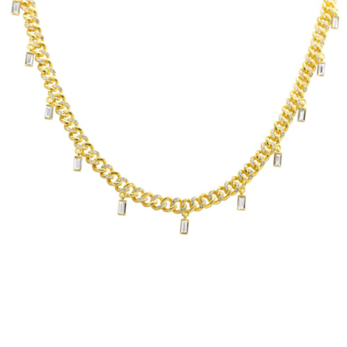 Adornia 14k Gold Plated Cubic Zirconia Collar Necklace