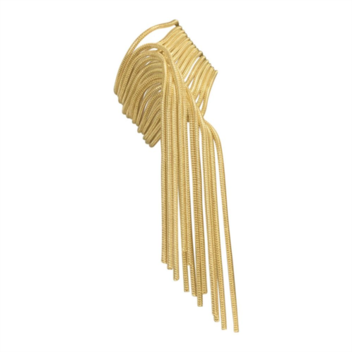 Adornia 14k Gold Plated Multi Strand Textured Chain Bracelet