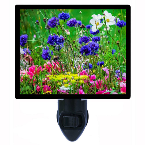 Night Light Designs Meadow Flowers. Decorative Photo Night Light. Light Comes with an Extra Free Switchable Picture.