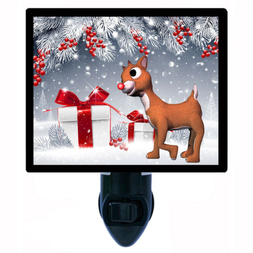 Night Light Designs Rudolph. Christmas Decorative Photo Night Light. Light Comes with an Extra Free Switchable Picture.