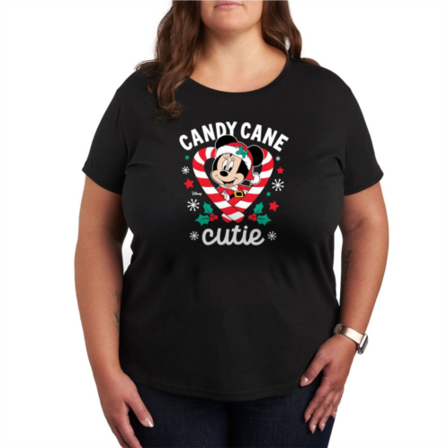 Disneys Minnie Mouse Plus Candy Cane Cutie Graphic Tee
