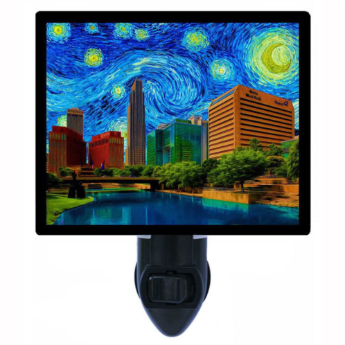 Night Light Designs Omaha Starry Night. Van Gogh Decorative Photo Night Light. Light Comes with an Extra Free Switchable Picture.