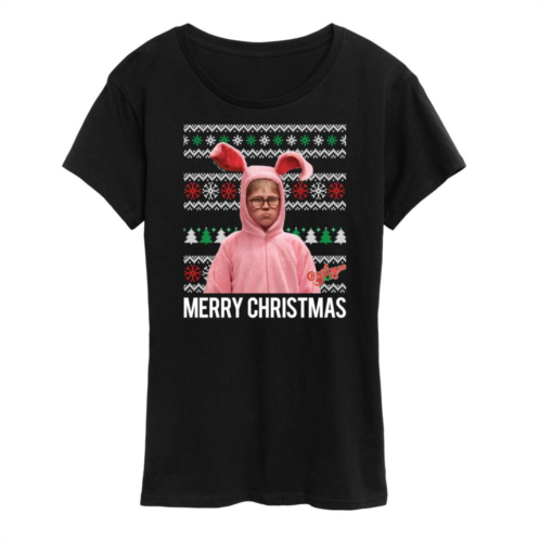 Licensed Character Womens A Christmas Story Merry Christmas Graphic Tee