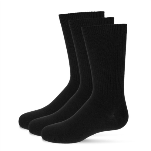 MeMoi Thin Ribbed Cotton Blend Crew Socks 3-Pack