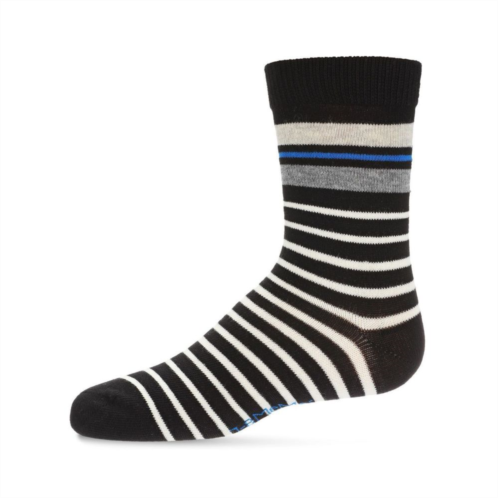 MeMoi Striped Cotton Blend Boys Crew Socks