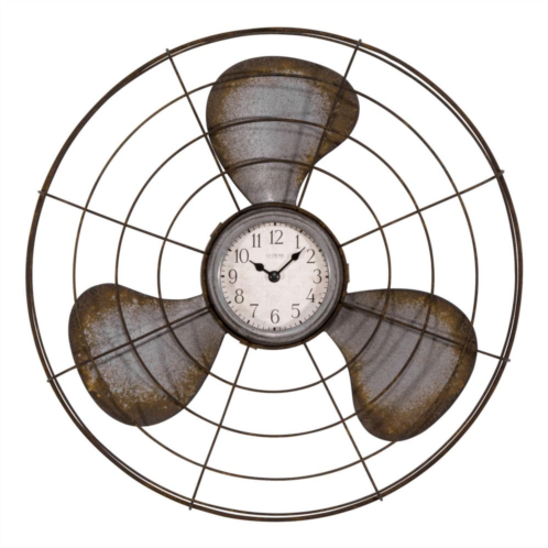 La Crosse Technology 16.5-in. Metal Fan Quartz Analog Wall Clock
