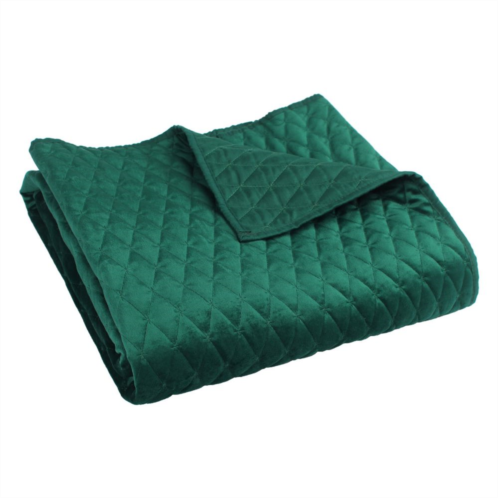 Levtex Home Empire Velvet Green Quilted Throw