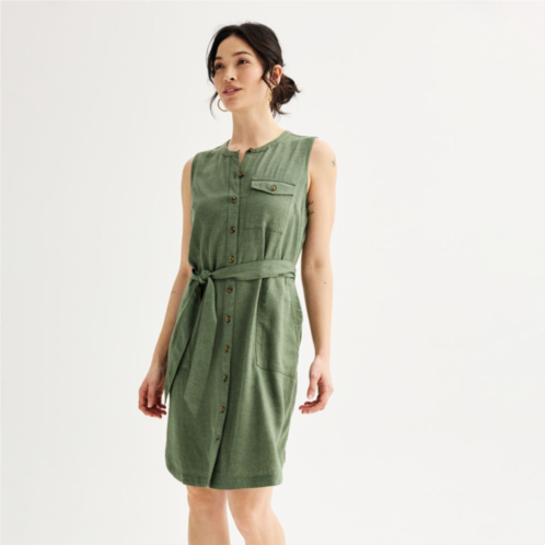 Womens Sonoma Goods For Life Utility Belted Dress