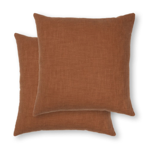 Sonoma Goods For Life Solid Textured Slubbed 18 x 18 Throw Pillow 2-pack Set