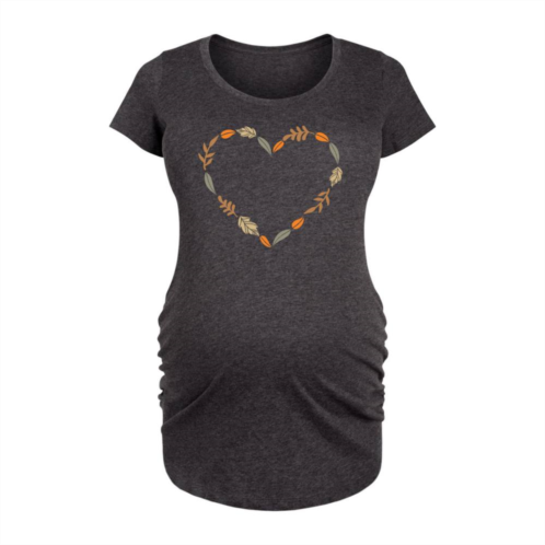 Licensed Character Maternity Leaf Heart Graphic Tee