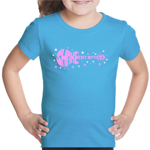 LA Pop Art Shake it Off - Girls Word Art T-Shirt