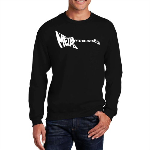 LA Pop Art Heavy Metal - Mens Word Art Crewneck Sweatshirt