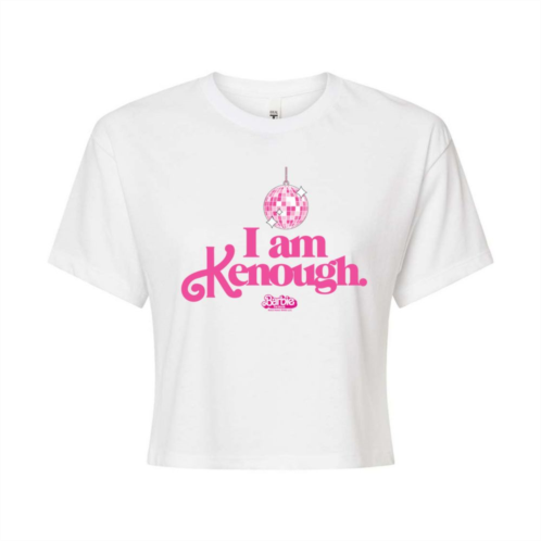 Licensed Character Juniors Barbie The Movie I Am Kenough Disco Cropped Graphic Tee