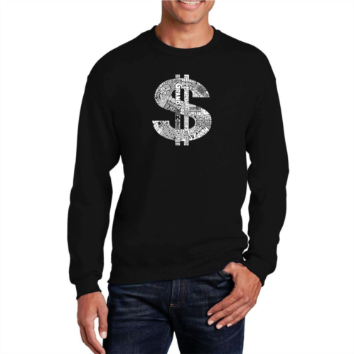 LA Pop Art Dollar Sign - Mens Word Art Crewneck Sweatshirt