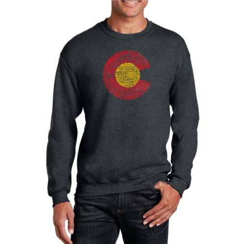 LA Pop Art Colorado - Mens Word Art Crewneck Sweatshirt