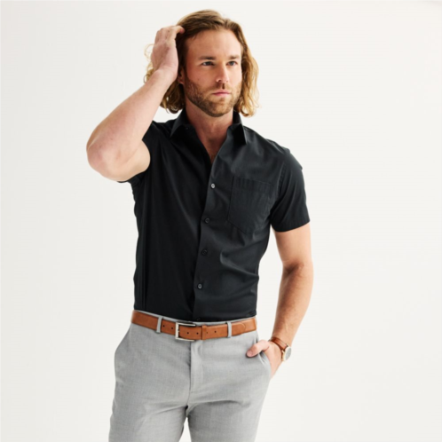 Mens Apt. 9 Premier Flex Slim-Fit Short Sleeve Dress Shirt