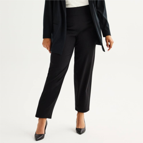 Plus Size Nine West Pull-On Staight Ankle Pants
