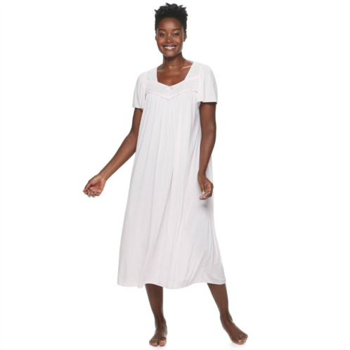Petite Miss Elaine Essentials Short Sleeve Nightgown- Size L Petite
