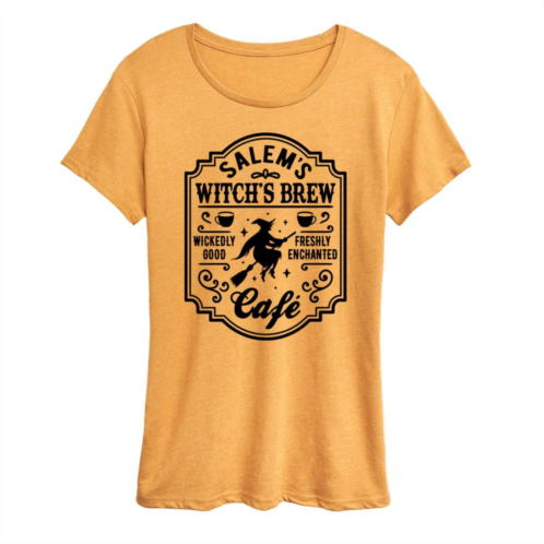 Licensed Character Womens Salems Witchs Brew Cafe Halloween Tee