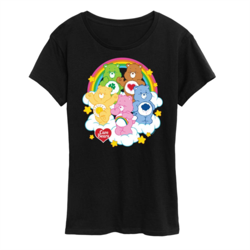 Licensed Character Womens Care Bears Group On Clouds Graphic Tee