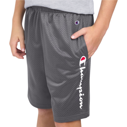 Boys 8-20 Champion Side Seam Wordmark Logo Mesh Athletic Shorts